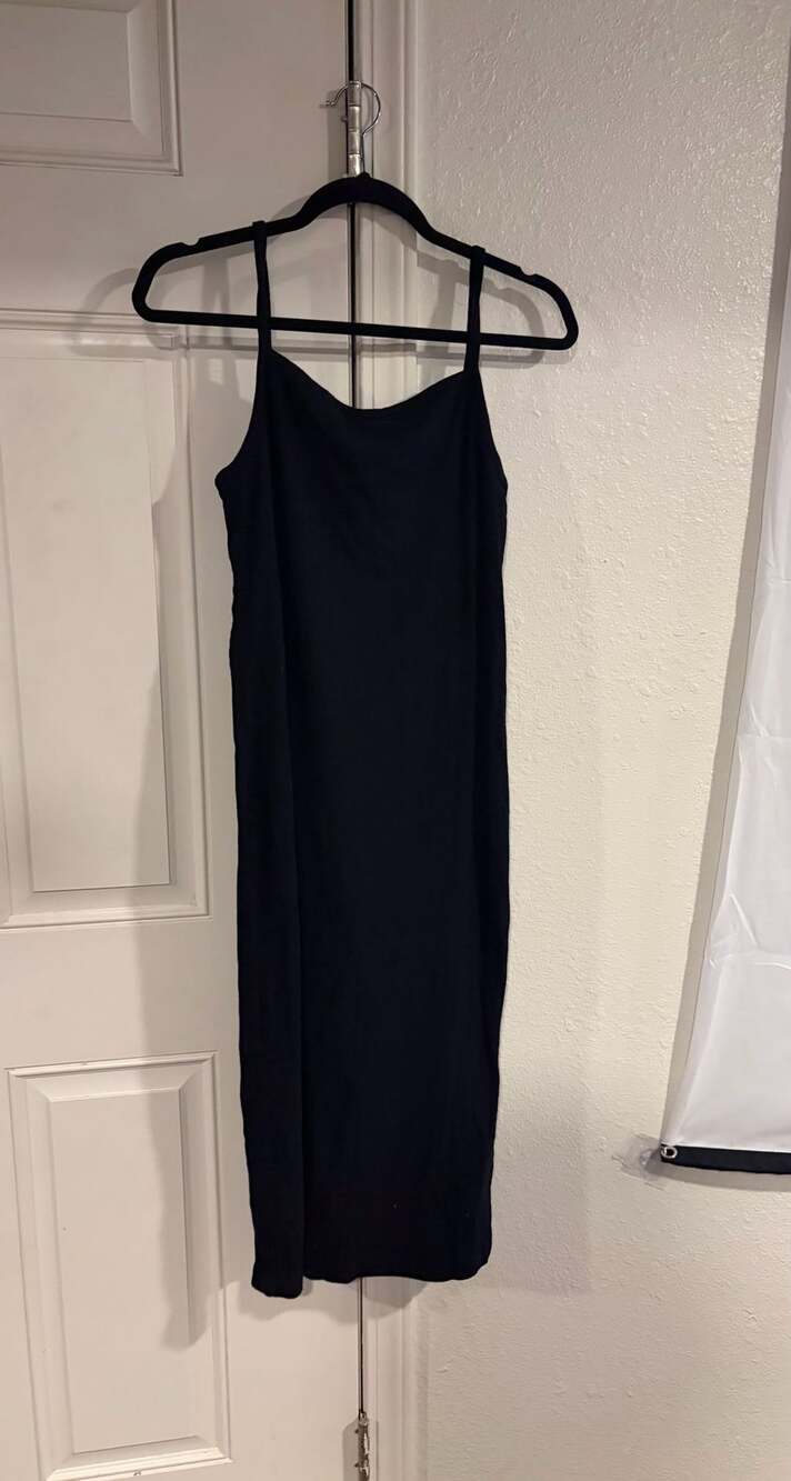 Wild Fable Women's Black Midi Slip Dress Size L